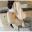Túi xách bện dây Cotton dung tích lớn Tất cả các trận đấu Túi đeo vai sọc Túi đi biển thông thường Túi Tote đi lại hàng ngày 0X0I