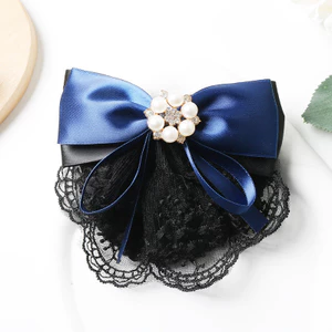 Scrunchie tóc lưới ngọc trai chuyên nghiệp - Phù hợp nhân viên văn phòng và y tế