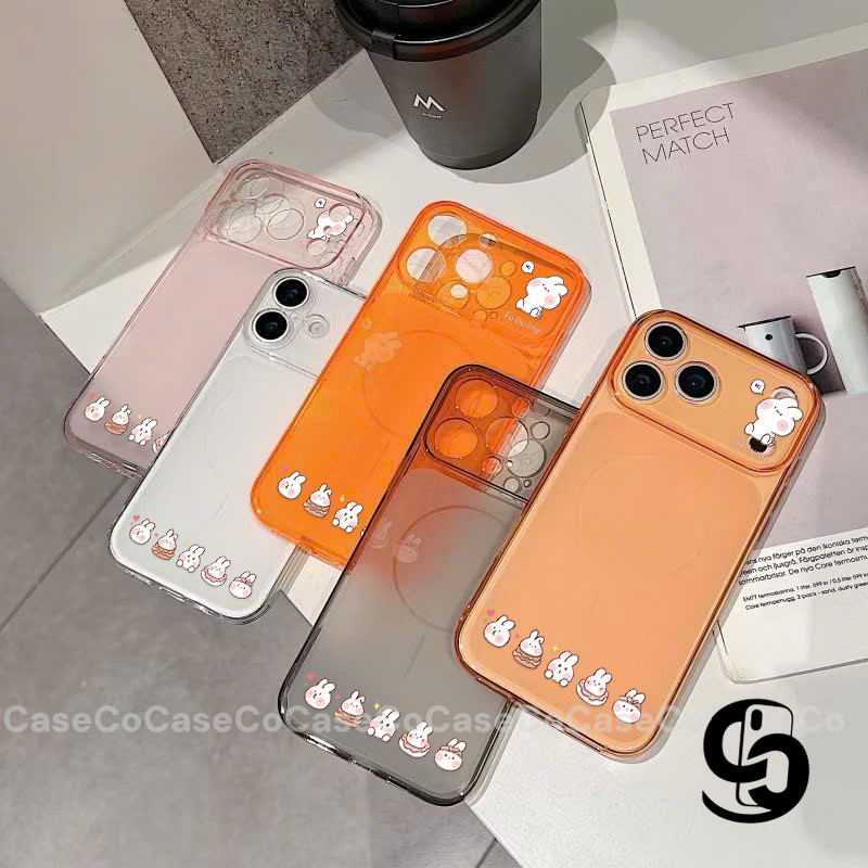 Ốp Lưng Cho IPhone 16 13 15 12 11 17 14 Pro Max 16 15 Plus 17Air Bìa Mềm Mờ Siêu Mỏng Hình Thỏ Đáng Yêu