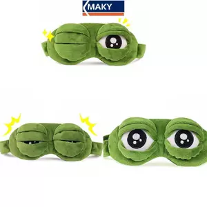 MAKY Ếch Buồn Ếch 3D Mặt nạ Mắt Ngủ Ngộ nghĩnh Nghỉ Ngủ Ngộ nghĩnh Quà Tặng VN