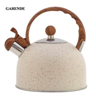 Ấm đun nước còi gia đình bằng thép không gỉ Garende 2.5L Dung tích lớn cho tất cả các bếp Ấm đun nước cắm trại ngoài trời đa năng