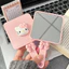 【Roshy】gương hình trái tim tích hợp lược cho bé gái Gương trang điểm hình mèo dễ thương gương trang điểm cầm tay di động