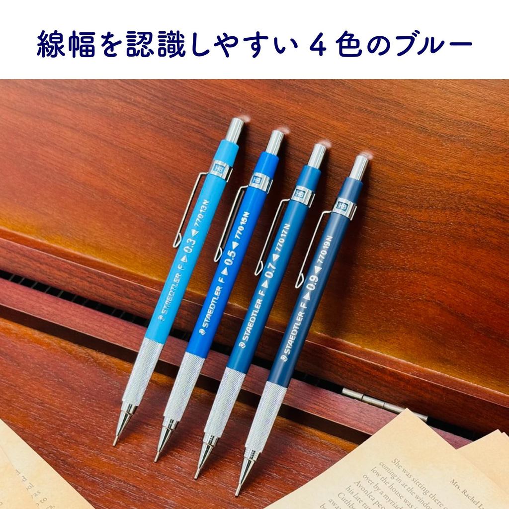 STAEDTLER 770 But Chi Co Khi/Grip Kim Loai Caro/Ong 4mm/0.3 0.5 0.7 0.9mm/4 Kich Co/Duc