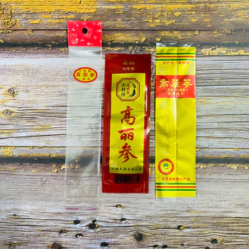 Trong suốt Màu đỏ trong suốt Hàn Quốc Nhân sâm Hàn Quốc Hàn Quốc Không trực tiếp Nhân sâm Túi đóng gói Nhân sâm đỏ Túi quà tặng Một nhân sâm Bán buôn Miễn phí vận chuyển