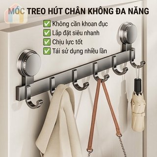 Chân Không Hút Móc Giá Thép Không Gỉ Nhiều Móc Không Khoan Có Thể Tái Sử Dụng Hạng Nặng Phòng Tắm Nhà Bếp