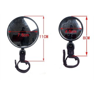 Xe đạp điện gương chiếu hậu tròn ABS điều chỉnh 360 độ, tay cầm gập gọn
