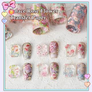 [beautifulhome] Giấy bạc chuyển móng tay hoa hồng 4 * 50cm cho DIY Nail Art Sliders Nail Salon Sử dụng [làm đẹp]