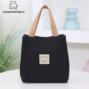 Tweeduj Túi Vải Thời Trang Túi Xách Bento Hộp Cơm Trưa Nhỏ Túi Vải Cầm Tay VN