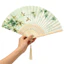 Quạt Cổ Quạt Gấp Phong Cách Trung Hoa Hanfu Nữ Sườn Xám Khiêu Vũ Trẻ Em Di Động Gấp Quạt Nhỏ Di Động Phong Cách Mới TDC