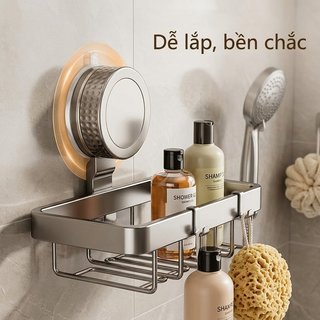 Hút Chân Không Kệ Phòng Tắm Thép Carbon Abs Treo Tường Chống Rỉ Sét Dễ Dàng Loại Bỏ Giá Để Đồ