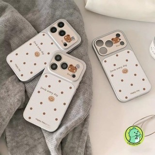 Ốp Điện Thoại Gấu Dễ Thương Cho Redmi Note 15 14 13 12 12S Turbo 11 SE 11S 11T 10 9 Pro Max Lite 10S 9S 8 Pro Plus 5G 4G Vỏ Da PU Hoạt Hình Chấm Bi Ins Phong Cách Vỏ Mềm 3D