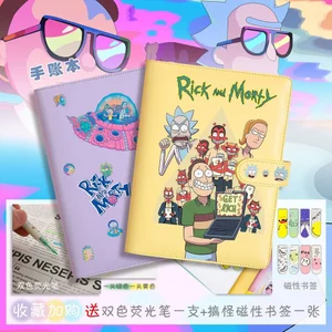 Rick và Morty Hàng Hóa Sổ Tay Nhật Ký PU Rời Lá A6 Notebook Nam Sinh Viên Nữ Quà Tặng Giá Trị Cao 8YJD