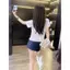 Bộ đồ hai mảnh cotton nguyên chất dành cho nữ, áo thun trắng thêu chữ và váy chữ A ngắn tay, phù hợp mùa hè