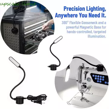 Đèn Led máy may UPSCALE LIMIT, Đèn đế có độ sáng cao, Đèn sáng linh hoạt cổ ngỗng tiết kiệm năng lượng Đèn làm việc Bàn làm việc Đèn bàn làm việc Đèn bàn làm việc