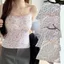 Áo Vest Viền Ren EBINLANDS, Áo Tank Top Co Giãn Cao Cấp, Áo hai dây Họa Tiết Hoa Thoáng Khí Cho Mùa Hè