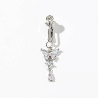 KUZHEN Giả Bụng Bướm Giả Bụng Xỏ Bướm Kẹp Trên rốn Rốn Giả Pircing Bướm Sụn Bông Tai Kẹp Cơ Thể Xuyên Trang Trí HOT