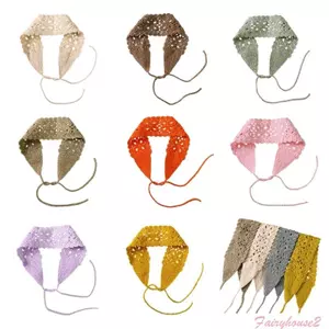 FF Móc Hoa Ren Đan Băng Đô Quấn Tóc Đan Cho Nữ Bandanas Thoải Mái Cho Trang Phục Hàng Ngày
