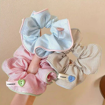 Mới Sọc Nhiều Màu Sắc Scrunchies Dây Buộc Tóc Scrunchies Phụ Kiện Tóc