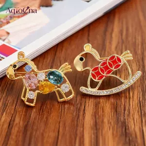 AqToCna Tinh Tế Thời Trang Động Vật Pony Trâm Cài Cho Nữ Quần Áo Áo Áo Phụ Kiện Trang Sức Quà Tặng AqToCna