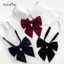 AqToCna Đồng Phục Đi Học Nữ Bé Gái JK Nơ Dây Mới Netie Handmade Nhật Bản Quần Áo Áo Sơ Mi Bướm Nơ AqToCna