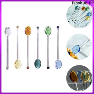 6 Chiếc Thìa Thìa Thủy Tinh Borosilicate Pudding Espresso Mini Cà Phê Uống Cho Thanh