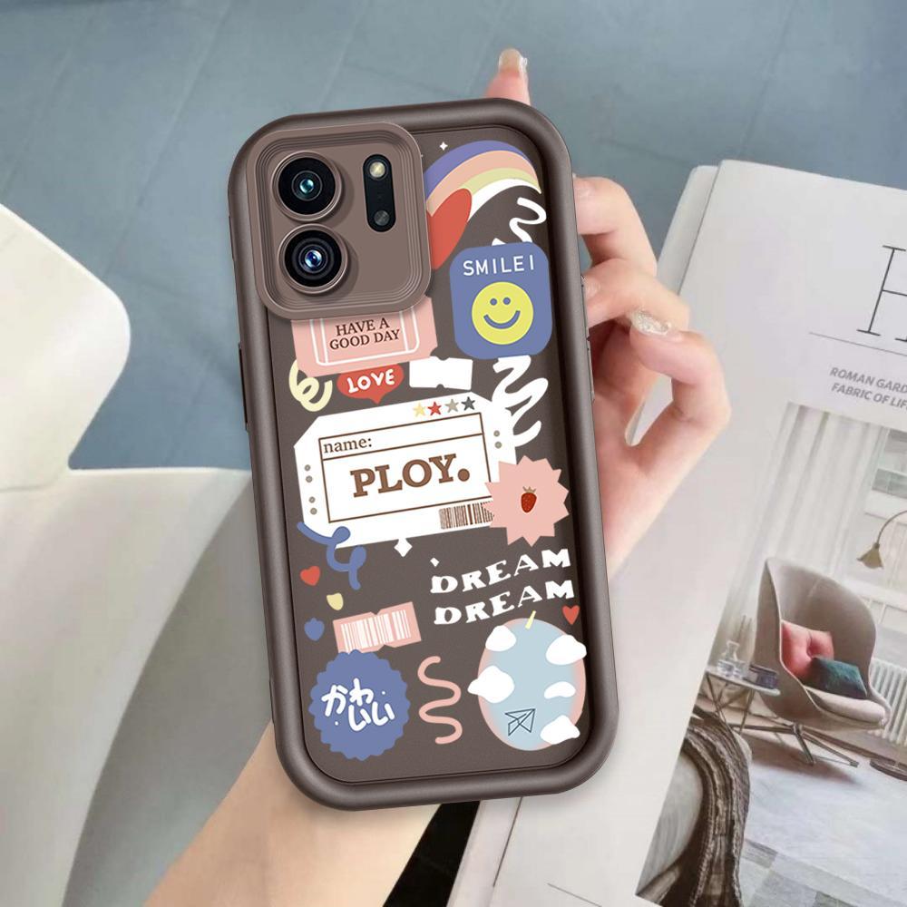 Ốp Lưng Cho OPPO A5X A6 A6X 4G 5G Phim Hoạt Hình Silicon Mềm Đáng Yêu Ốp lưng TPU Nhãn Nụ Cười Hoa Mắt Thiên Thần Ốp Lưng Chống Sốc