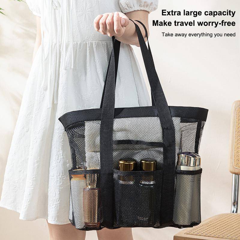 {BUDDI} Túi đi biển lưới lớn chống nước Tote chống cát có 2 tay cầm Túi đựng phòng tập thể dục bể bơi du lịch cho gia đình {buddingenergy}