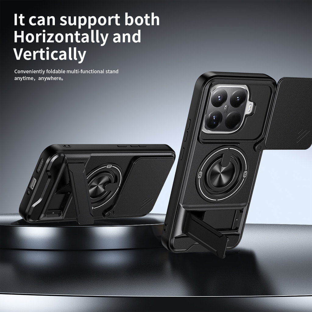 Ốp Điện Thoại Đa Năng Sang Trọng Thích Hợp Cho Xiaomi 15T Pro 5G Dây 360°Giá đỡ vòng có vỏ máy ảnh Vỏ bảo vệ toàn diện chống sốc