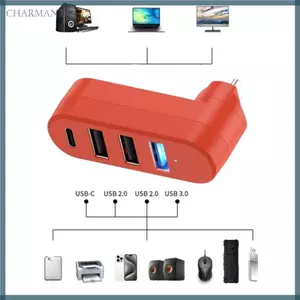 Char 4 trong 1 Type C Extension Hub Dongle hỗ trợ sạc nhanh và truyền dữ liệu 200MB cho các tiện ích khác nhau