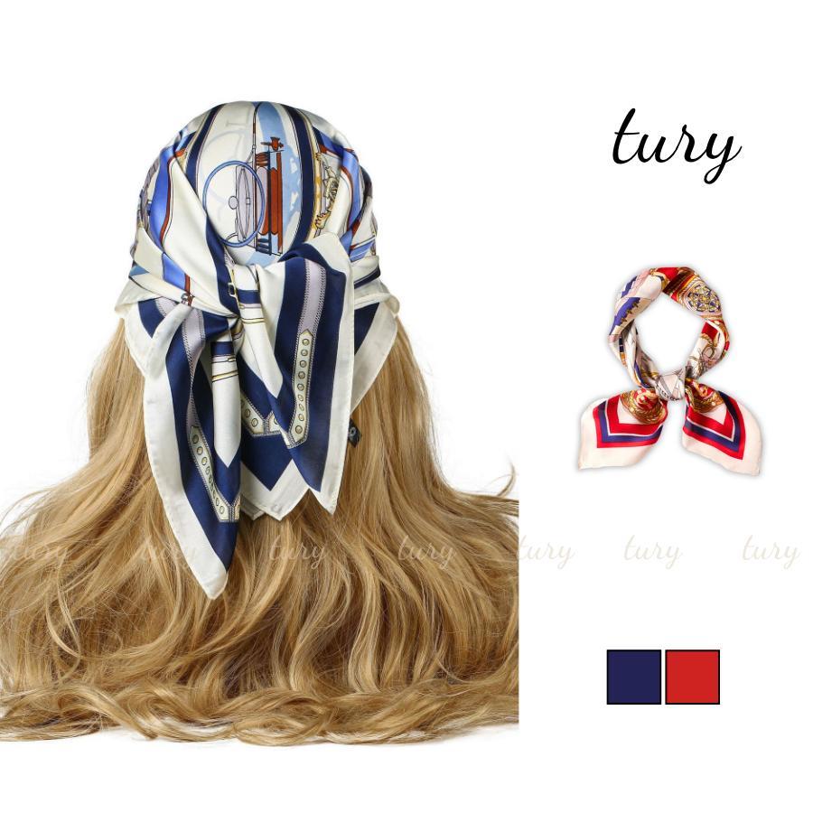 Khăn Lụa Unisex Nam Nữ 70 - Tury - Khăn Lụa Họa Tiết Thuyền Buồm - KL006