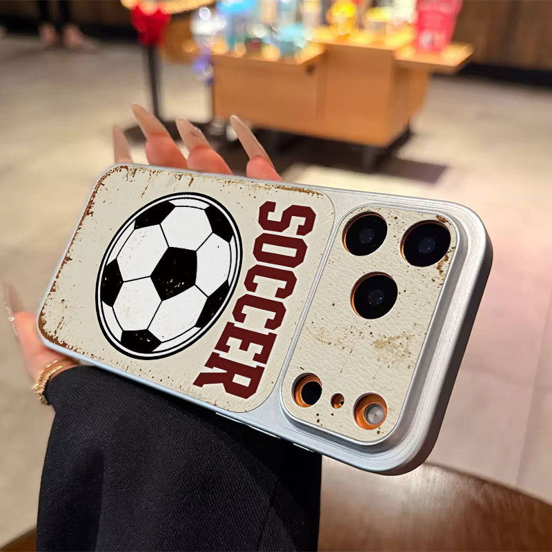 Ốp lưng da mềm cao cấp bảo vệ camera họa tiết bóng đá World Cup 2026 - iPhone 11/12/13/14/15/16/17/Plus/Air/Pro/Max