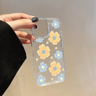 Ốp điện thoại trong suốt in hoa thẩm mỹ cho Motorola Moto Edge 50 60 Fusion 40 NEO Edge 60 Pro G75 G15 Power G05 E15 S50 Vỏ kim cương giả chống rơi