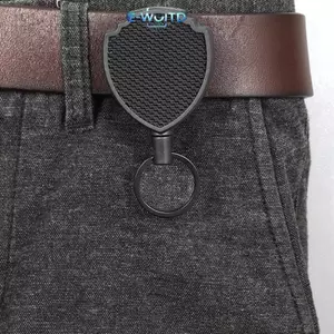 E-WOITD Đa Năng Có Thể Thu Vào Carabiner Móc Khóa ID Huy Hiệu Carabiner Giá Đỡ Có Kẹp Chìa Khóa Chống Mất Thẻ E-WOITD