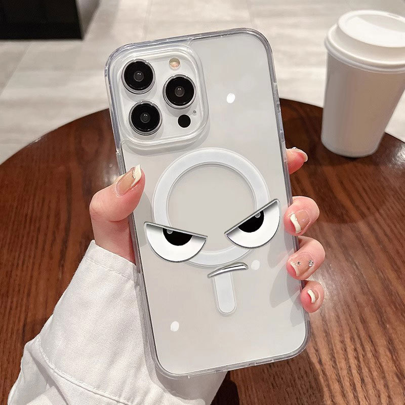 Ốp lưng iPhone hình mắt hỗ trợ sạc không dây từ tính - iP 7/8/X/XS/XR/11/12/13/14/15/16/17/Plus/Air/Pro/Max