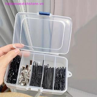 Toplanswatchstore Clear 5 / 6 lưới Kẹp tóc bằng nhựa cầm tay Hộp đựng đồ trang sức Phụ kiện Người tổ chức Đồ dùng du lịch gia đình có chống bụi hợp tác trang điểm VN