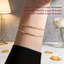 Vòng tay đính cườm xương cá hai lớp dành cho nữ - Thép titan mạ vàng 18K - Quà tặng hàng ngày đa năng chống phai màu tối giản