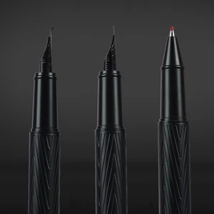 Sinh Viên Viết 98576 / Xoay Mực Hút Tóc Thẳng Chất Lượng Cao Sang Trọng Kim Loại Đen Bút Máy Mực Sắc Giảm Mực Kép Bút Máy Giá Trị Cao Bút 00