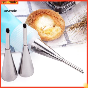 Linh hồn| 1 Bộ Puff Piping Túi Vòi Phun Tiết Kiệm Nhân Công Chống Rỉ Sét Bánh Inox Trang Trí Kem Ống Tiêm Vòi Phun Cho Nhà Bếp