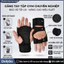 Găng tay tập gym hở ngón nam nữ cao cấp chính hãng Chống trượt, cầm chắc tay,Chất liệu Silicon