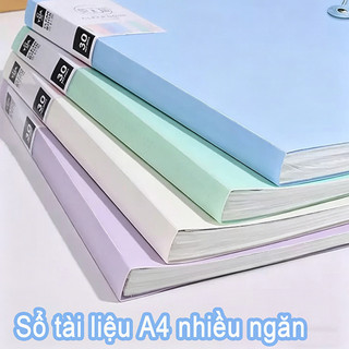 Tệp Tài Liệu A4 Đa Năng 20/30/40/60 Lá - File Đựng Giấy Tờ Nhựa PP Dày, Chống Thấm Cho Học Sinh