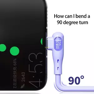 Btsg 120W 6A Cáp USB Type C sang USB Sạc nhanh Dây sạc nhanh Cáp silicon