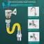 Vòi Mở Rộng Điều Chỉnh Phòng Tắm Uốn Cong Miễn Phí Chống Bắn Đa Năng 360 Độ Nối Dài Ống Adapter Nhà Bếp