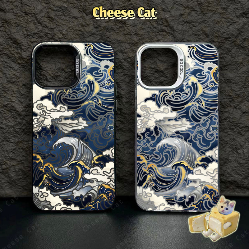 Ốp Lưng Điện Thoại Núi Và Biển Cuộn Nghệ Thuật Thiêng Liêng Cho iPhone Xs XR 11 12 13 14 15 16 17 Pro Max Vỏ Điện Thoại