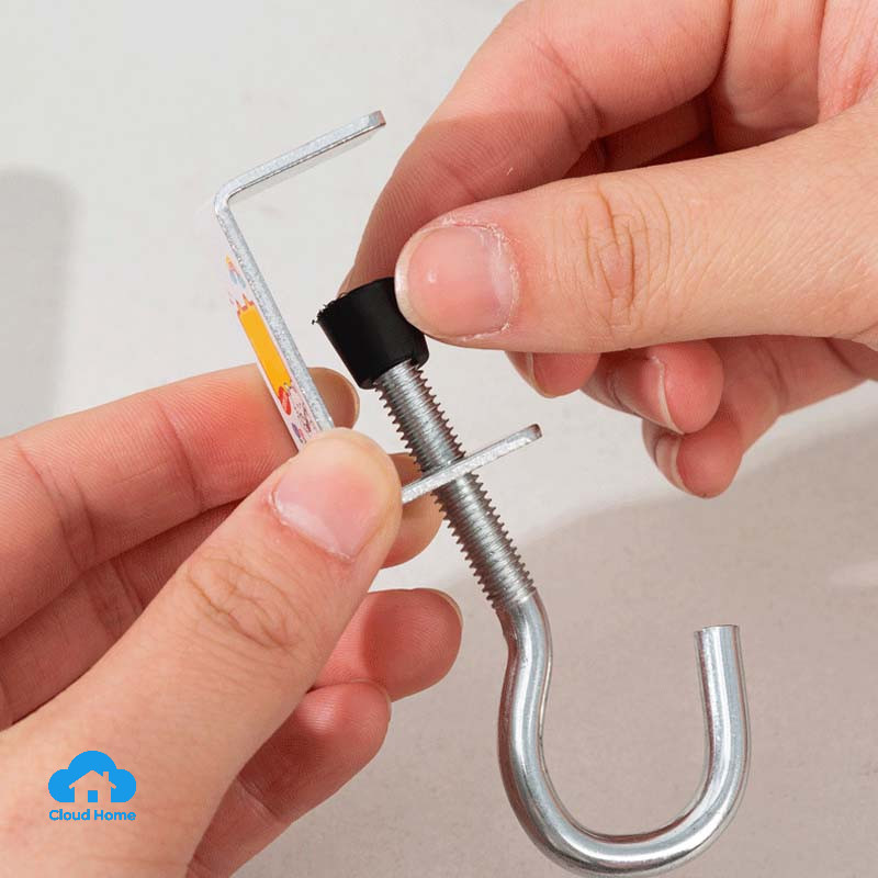 🌤️COD🌤️Móc treo balo, túi xách bằng chất liệu kim loại cứng cáp, móc treo đồ cạnh bàn có thể xoay điều chỉnh
