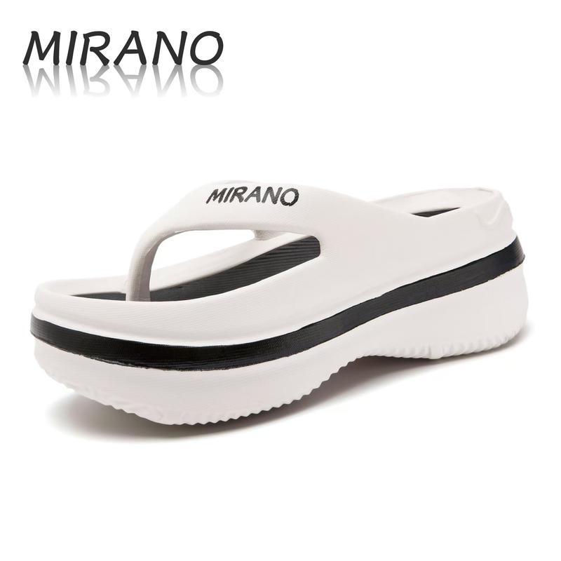 Mirano Dép Nữ Cao 7cm, Chống Trơn Trượt Thoải Mái, Phong Cách Nhà, Giày Đi Biển Ngoài Trời