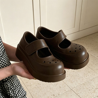 XIXITIAO Mary Jane Dép Nữ Mùa Hè Đế Dày Velcro Dễ Mặc Và Tháo Rời
