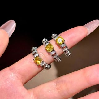 Châu Âu Mỹ ins Phong Cách Mới Kim Cương Vàng Zircon Vòng Cổ Mở Nhẫn Nữ