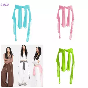 Khăn quàng cổ múa SAIA Jazz, Khăn quàng cổ Hip-hop xuyên thấu không đều, Thắt lưng cao Harajuku Dạo phố Thắt lưng