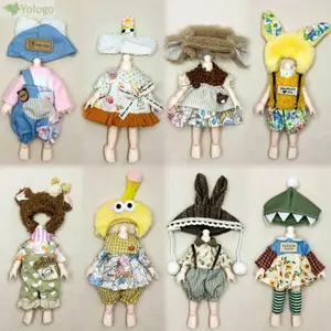 YOLOGO 16 ~ 17cm Quần áo búp bê BJD, Bộ đồ trang phục dễ thương chất lượng cao, Quần áo thủ công đáng yêu thời trang Phụ kiện búp bê DIY cho OB11, 1 / 12 Bjd
