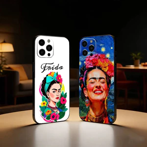 Ốp điện thoại nghệ thuật TP-1 F-Frida-s K-Kahlo-g cho iPhone17,16,15,13,12 Plus, Max Soft Silicone Black Cover